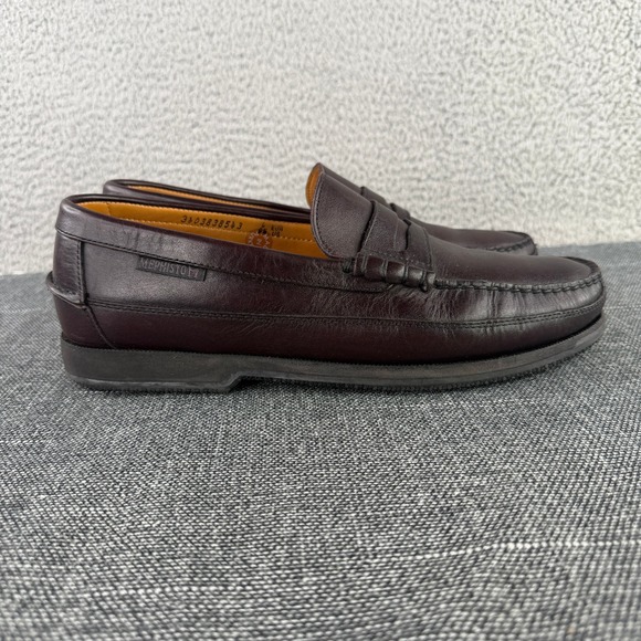 Mephisto Spinnaker Loafers Mens 9.5 Brown Leather Air-Relax Penny Moccasins 0814